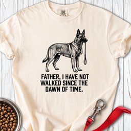 Belgian Malinois Father Walking Premium Tee Gift For Dad