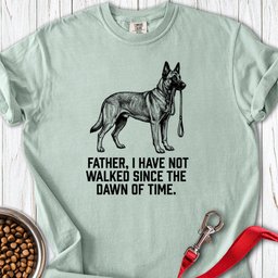 Belgian Malinois Father Walking Premium Tee Gift For Dad