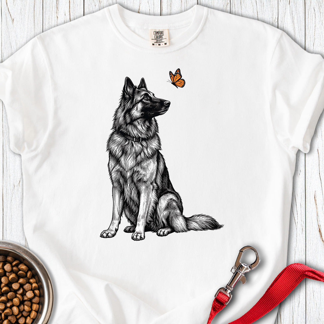 Belgian Tervuren Butterfly Premium Tee Gift For Dog Lover