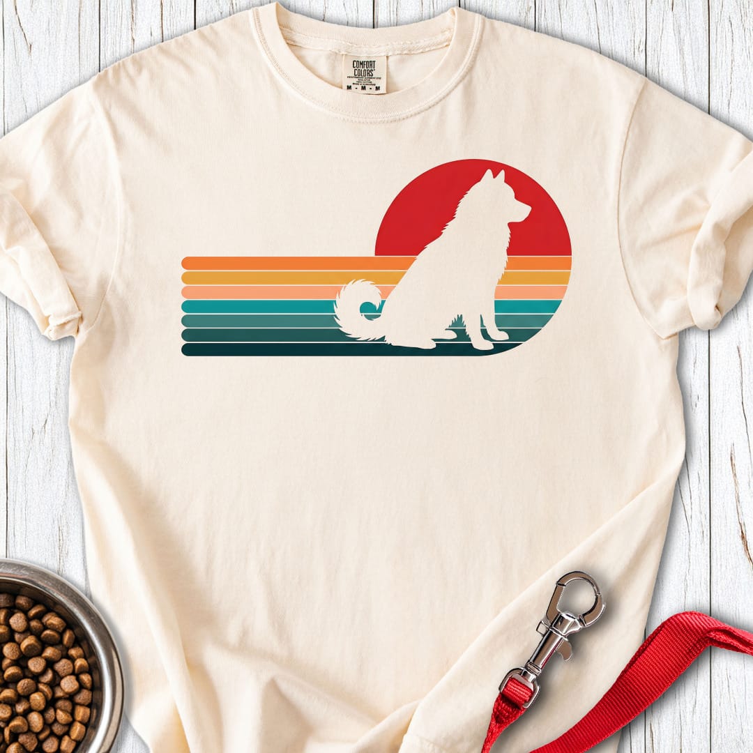 Alaskan Malamute Retro Sunset Premium Tee Gift For Dog Lover