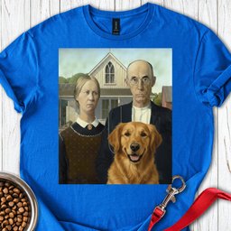 American Gothic Goldie T Shirt Gift For Dog Lover