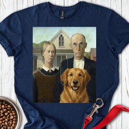 American Gothic Goldie T Shirt Gift For Dog Lover