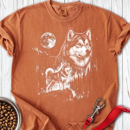 Alaskan Malamute Moonlight Premium Tee Gift For Dog Lover