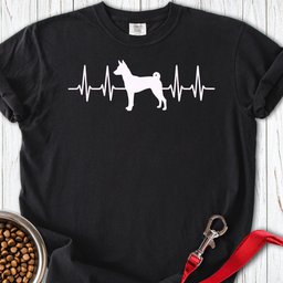 Basenji Heartbeat Premium Tee Gift For Dog Lover