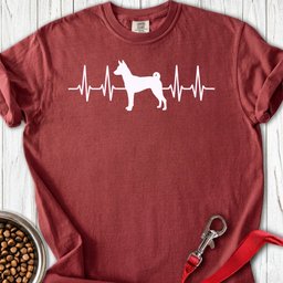 Basenji Heartbeat Premium Tee Gift For Dog Lover