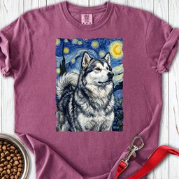 Alaskan Malamute Van Gogh Premium Tee Gift For Dog Lover