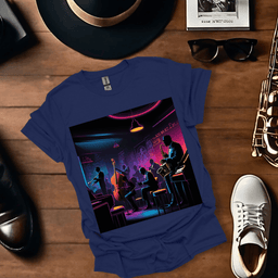 Jazz Club Silhouette T Shirt Gift For Music Lover