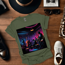 Jazz Club Silhouette T Shirt Gift For Music Lover