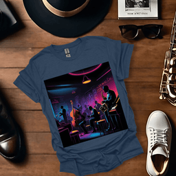 Jazz Club Silhouette T Shirt Gift For Music Lover