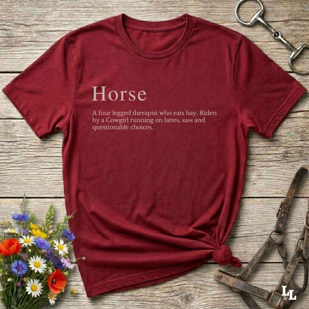 Definition Of A Horse T Shirt Gift For Horse Lover