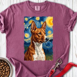 Basenji Van Gogh Premium Tee Gift For Dog Lover