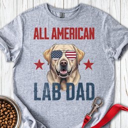 All American Yellow Lab Dad T Shirt Gift For Dad