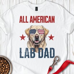 All American Yellow Lab Dad T Shirt Gift For Dad