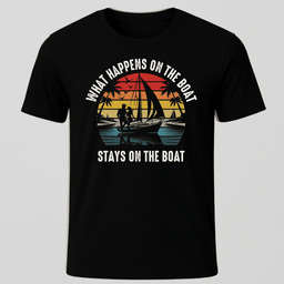 What Happens On The Boat T Shirt Gift For Boat Owner