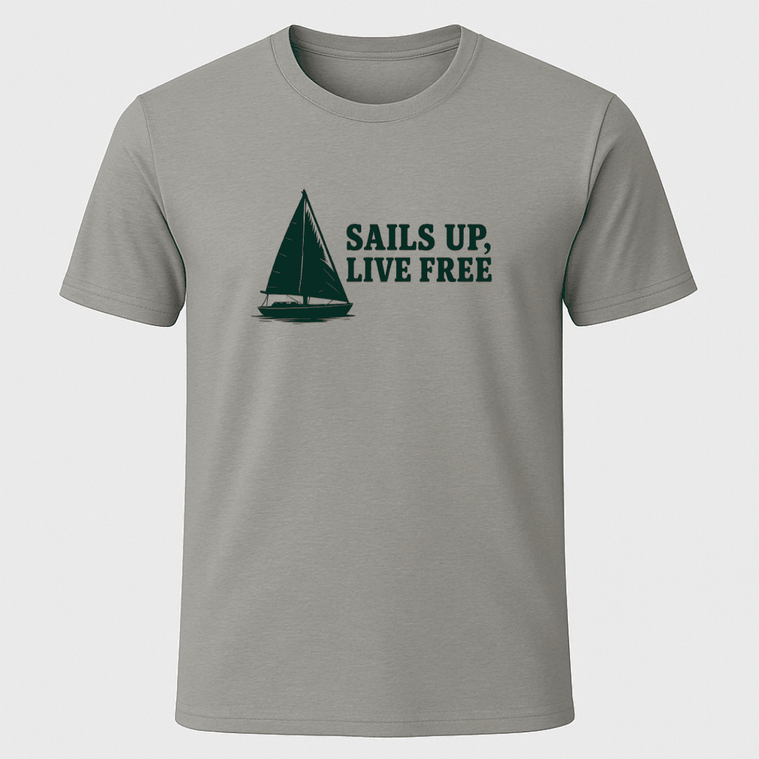 Sails Up Horizontal T Shirt Gift For Boat Owner