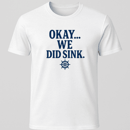 We Did Sink T Shirt Gift For Boat Owner