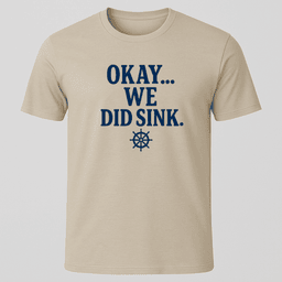 We Did Sink T Shirt Gift For Boat Owner