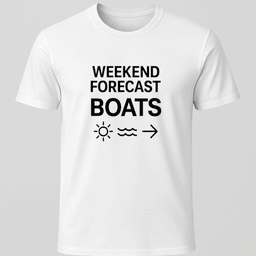 Weekend Forecast Boats T Shirt Gift For Boat Owner