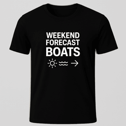 Weekend Forecast Boats T Shirt Gift For Boat Owner