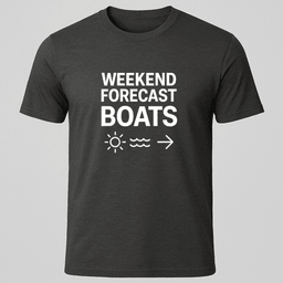 Weekend Forecast Boats T Shirt Gift For Boat Owner
