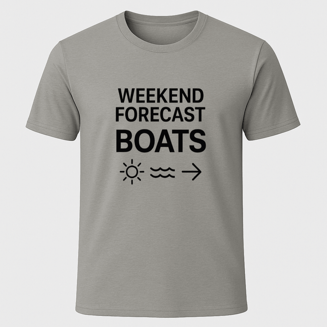 Weekend Forecast Boats T Shirt Gift For Boat Owner