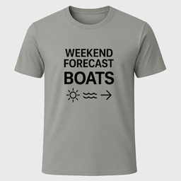 Weekend Forecast Boats T Shirt Gift For Boat Owner