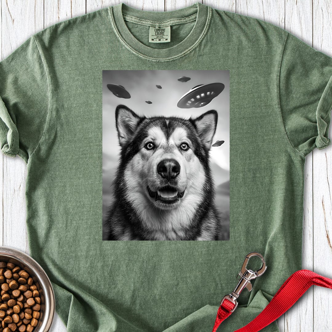 Alaskan Malamute Ufo Premium Tee Gift For Dog Lover
