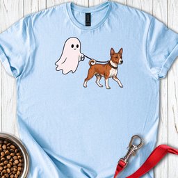 Basenji Ghost Walk T Shirt Gift For Dog Lover