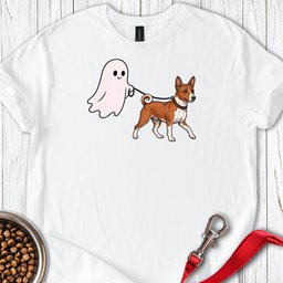 Basenji Ghost Walk T Shirt Gift For Dog Lover