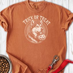 Alaskan Malamute Trick Or Treat Premium Tee Gift For Dog Lover
