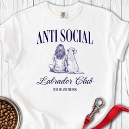 Anti Social Lab Club Premium Tee Gift For Dog Lover