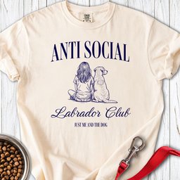 Anti Social Lab Club Premium Tee Gift For Dog Lover