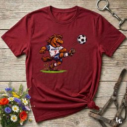 Horse Playing Soccer T Shirt Gift For Horse Lover
