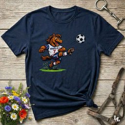 Horse Playing Soccer T Shirt Gift For Horse Lover