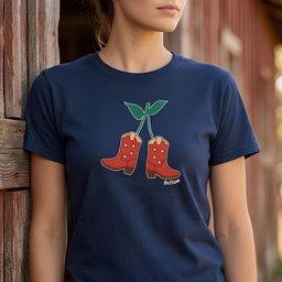 Cherry Cowboy Boots T Shirt Gift For Horse Lover