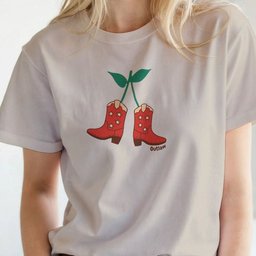 Cherry Cowboy Boots T Shirt Gift For Horse Lover