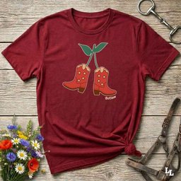 Cherry Cowboy Boots T Shirt Gift For Horse Lover
