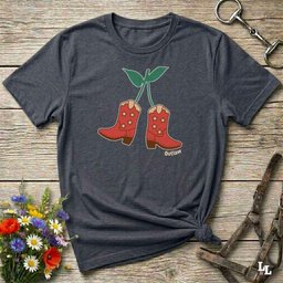 Cherry Cowboy Boots T Shirt Gift For Horse Lover