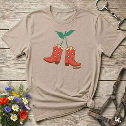 Cherry Cowboy Boots T Shirt Gift For Horse Lover