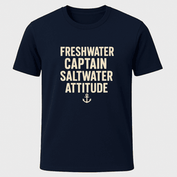 Freshwater Captain T Shirt Gift For Boat Owner
