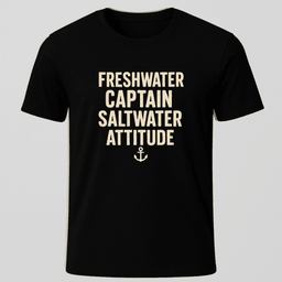 Freshwater Captain T Shirt Gift For Boat Owner