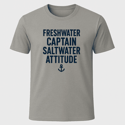 Freshwater Captain T Shirt Gift For Boat Owner