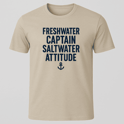 Freshwater Captain T Shirt Gift For Boat Owner