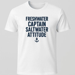 Freshwater Captain T Shirt Gift For Boat Owner