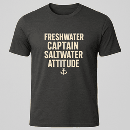 Freshwater Captain T Shirt Gift For Boat Owner
