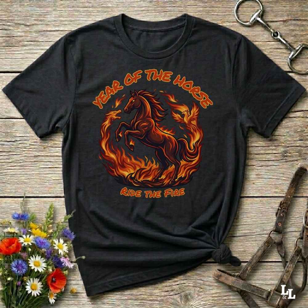 Ride The Fire T Shirt Gift For Horse Lover