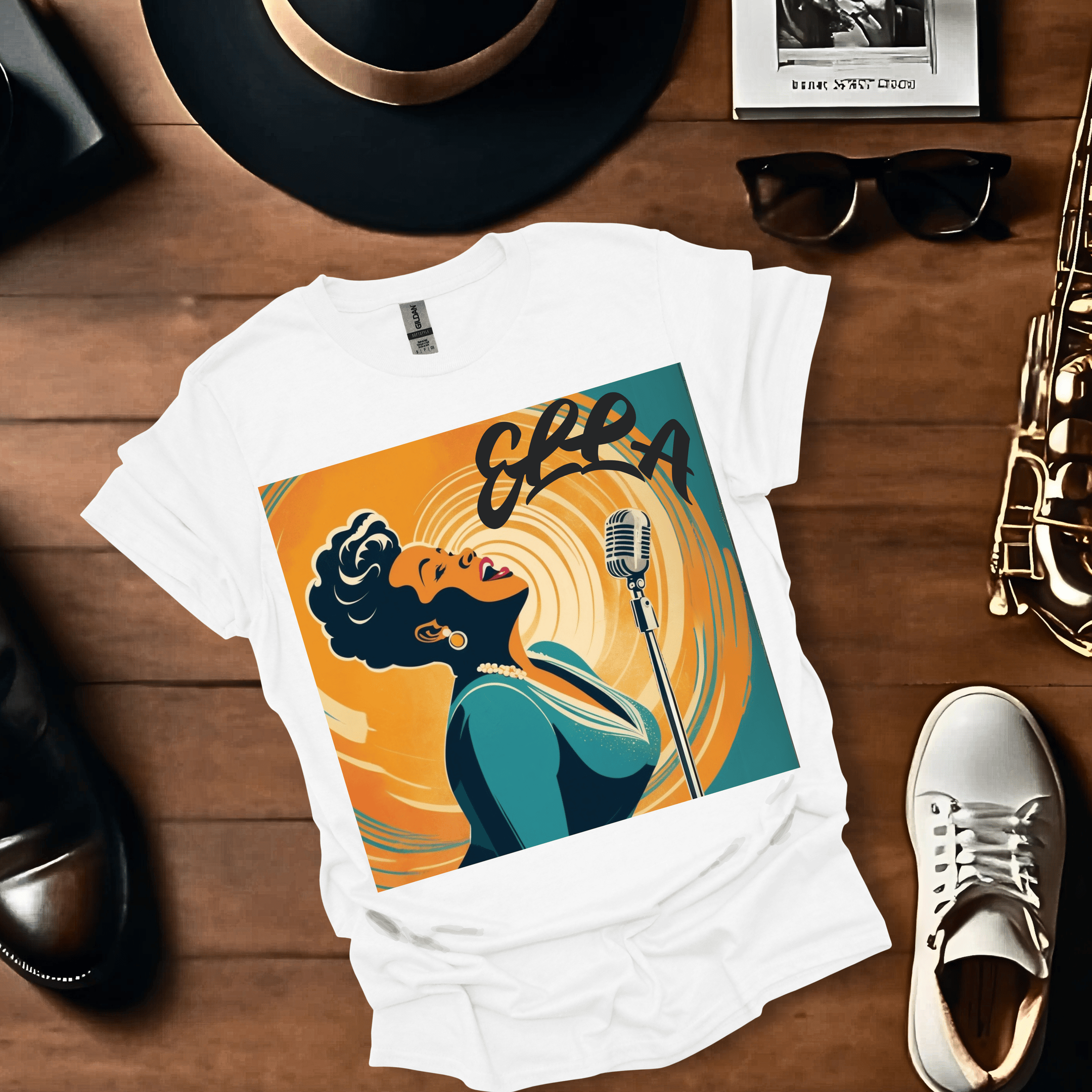 Ella Fitzgerald 50s T Shirt Gift For Music Lover