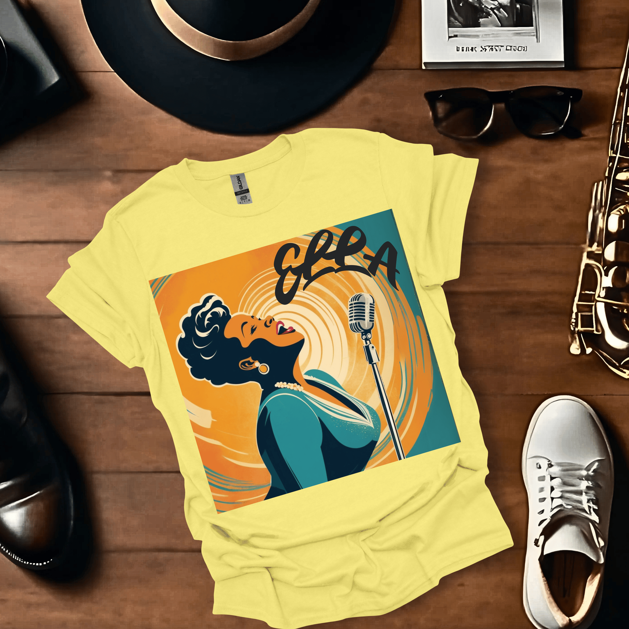 Ella Fitzgerald 50s T Shirt Gift For Music Lover