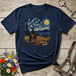 Starry Rides T Shirt Gift For Horse Lover