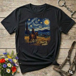 Starry Rides T Shirt Gift For Horse Lover
